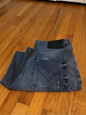 Marc Jacobs Distressed Dark Grey Denim Carpenter Jeans - Loose Fit